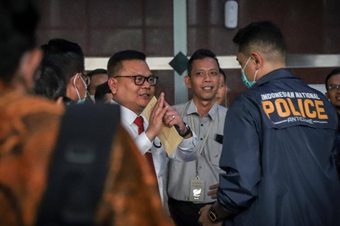 Brigjen Endar Priantoro tiba di Gedung Merah Putih Komisi Pemberantasan Korupsi (KPK), Jakarta, Rabu (5/7/2023). Foto: Jamal Ramadhan/kumparan