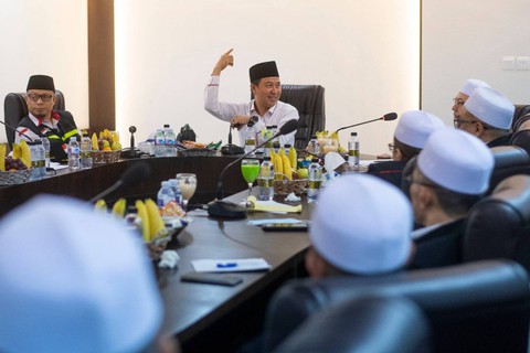 Panitia penyelenggara haji Malaysia menyambangi kantor Daker Makkah untuk berbagi pengalaman dengan PPIH Arab Saudi RI. Foto: dok MCH 2023