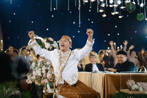 Pernikahan Denny Caknan dan Bella Bonita. Foto: Instagram/@denny_caknan