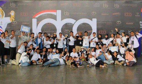 Tim Marching Band Bahana Krakatau Asal Lampung di Fornas Jawa Barat VII 2023. | Foto: Ist