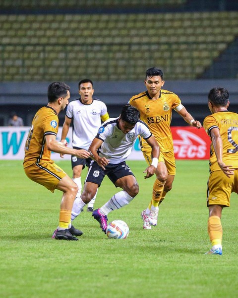Pertendingan Bhayangkara FC vs Rans Nusantara FC pada Liga 1, Minggu (9/7/2023). Foto: Instagram/@rans.nusantara
