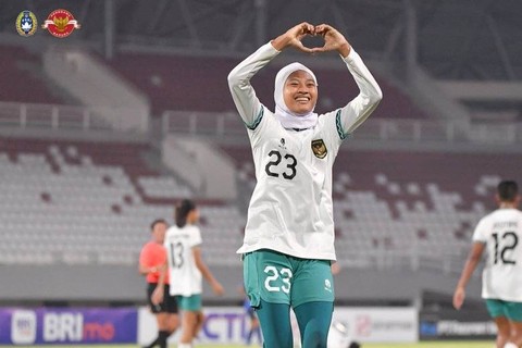 Timnas Wanita Indonesia U19 vs Kamboja di Piala AFF U19 Wanita, Minggu (9/7/2023). Foto: Twitter/@pssi