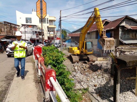 Pembangunan Jembatan Malango di Kabupaten Toraja Utara, Sulsel. Foto: Pemprov Sulsel