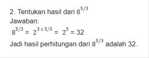 Contoh soal bilangan berpangkat. Foto: dok. Pribadi