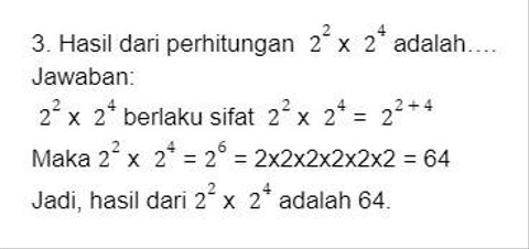 Contoh soal bilangan berpangkat. Foto: dok. Pribadi