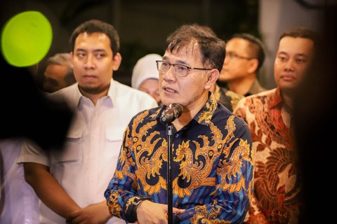 Politisi Budiman Sudjatmiko usai berkunjung ke Kediaman Prabowo di Rumah Kertanegara, Kebayoran Baru, Jakarta Selatan, Selasa (18/7/2023). Foto: Jamal Ramadhan/kumparan