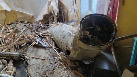 Bangunan yang rusak selama serangan rudal dan pesawat tak berawak Rusia di Odesa, Ukraina, Selasa (18/7/2023).  Foto: Angkatan Bersenjata Ukraina/via REUTES