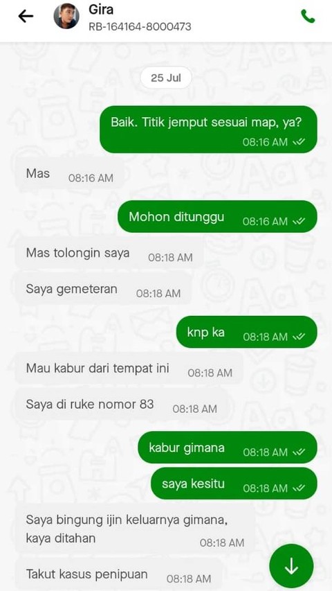 Kisah ojol di Bekasi selamatkan korban penipuan wawancara kerja.   Foto: Dok. Istimewa