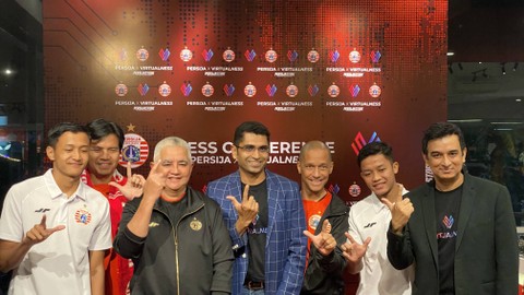 Kerja sama Persija dengan Virtualness di Jakarta, Kamis (27/7).    Foto: Soni Insan Bagus/kumparan