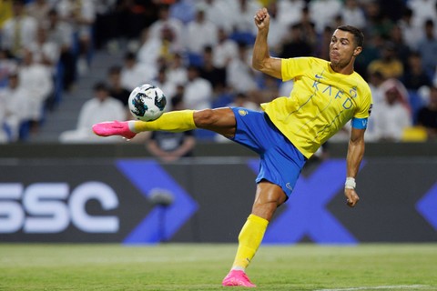 Pemain Al Nassr, Cristiano Ronaldo. Foto: AFP