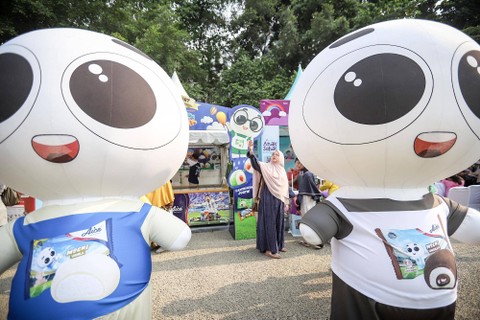 Maskot Mochi Baby di Festival Hari Anak. Foto: Jamal Ramadhan/kumparan