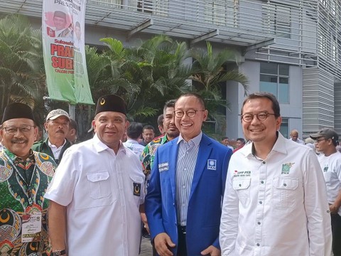 Sekjen PAN, Eddy Soeparno hadiri acara Puncak Harlah ke-25 PBB di ICE BSD, Tangerang, Minggu (30/7). Foto: Zamachsyari/kumparan