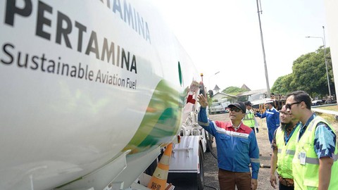 Garuda Indonesia uji coba penggunaan bioavtur di pesawat B737-800 NG, Rabu (26/7/2023). Foto: Dok. Garuda Indonesia 