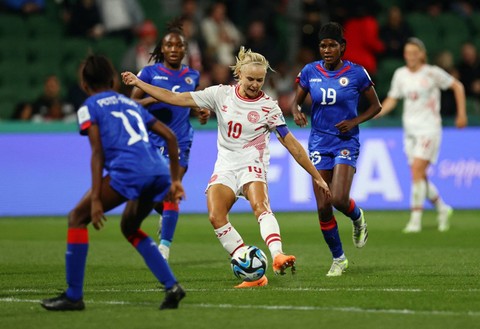 Pertandingan Haiti vs Denmark di Piala Dunia Wanita 2023. Foto: Phil Noble/REUTERS