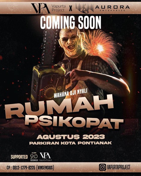 Wahana Uji Nyali 'Rumah Psikopat' Foto: Dok. Vaputra Project/Instagram