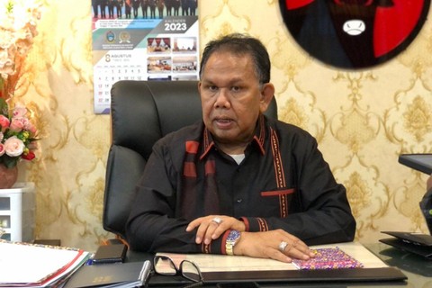 Ketua DPRD Sumut, Baskami Ginting, saat ditemui di Gedung DPRD Sumatera Utara, pada Kamis (3/8/2023).  Foto: Dok. Istimewa
