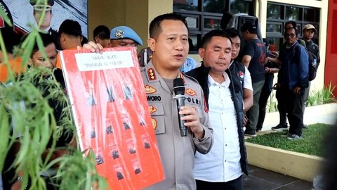 Pers rilis kasus narkotika di Mapolresta Bandung. Foto: Dok. Istimewa