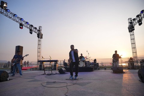 Festival Musik Terapung di areal Taman Nyi Ageng Rakit, Rawa Jombor, Klaten, Jateng, Jumat (4/8/2023). Foto: Dok. Pemkab Klaten