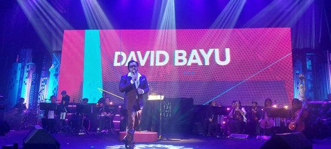 David Bayu di konser 'Electrochestra Tiga Masa'. Foto: Dok. Istimewa