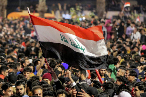 Ilustrasi bendera Irak. Foto: Sabah ARAR / AFP
