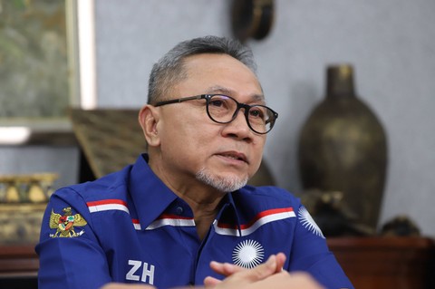 Ketua Umum Partai Amanat Nasional (PAN) Zulkifli Hasan dalam program "Info A1 kumparan". Foto: Jamal Ramadhan/kumparan