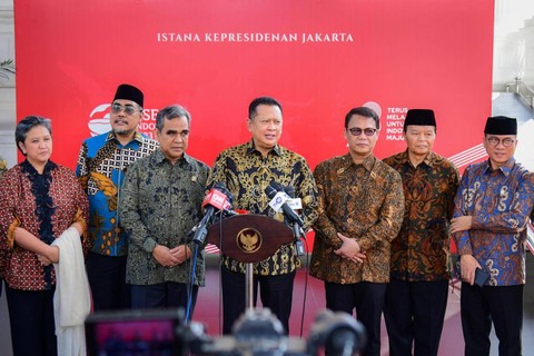 Presiden Jokowi Menerima Pimpinan Majelis Permusyawaratan Rakyat (MPR), Istana Merdeka, Jakarta, 9 Agustus 2023 Foto: Biro Pers Sekretariat Presiden