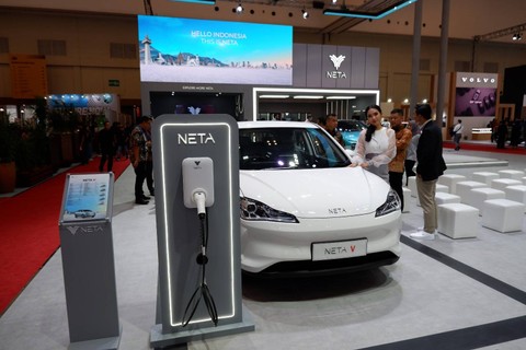Mobil listrik Neta V di GIIAS 2023. Foto: Aditya Pratama Niagara/kumparan