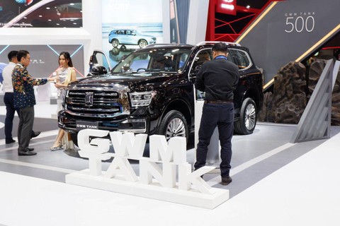 Mobil baru Tank di bawah naungan Great Wall Motor yang dikenalkan di GIIAS 2023. Foto: Aditya Pratama Niagara/kumparan