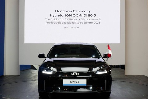 Hyundai IONIQ 6 untuk KTT ASEAN Summit Plus 2023. Foto: Aditya Pratama Niagara/kumparan