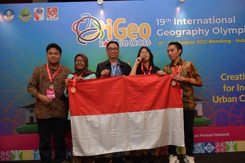 Indonesia raih empat medali di iGeo 2023. Foto: Dok. Kemendikbud