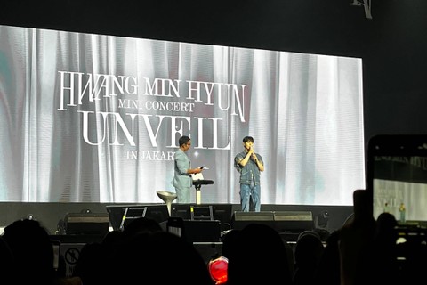 Hwang Min Hyun menggelar mini konser bertajuk 'Unveil' in Jakarta di The Kasablanka Hall, Jakarta, Sabtu (19/8/2023). Foto: Nurlaela/kumparan