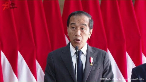 Presiden Joko Widodo memberikan keterangan pers di Bandara Internasional Kualanamu, Minggu (20/8/2023).  Foto: Youtube/Sekretariat Presiden