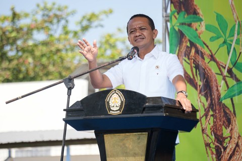 Menteri Investasi/Kepala BKPM Bahlil Lahadalia dalam kegiatan Orientasi Diponegoro Muda (ODM) tahun 2023, Minggu (20/8).  Foto: Kementerian Investasi/BKPM