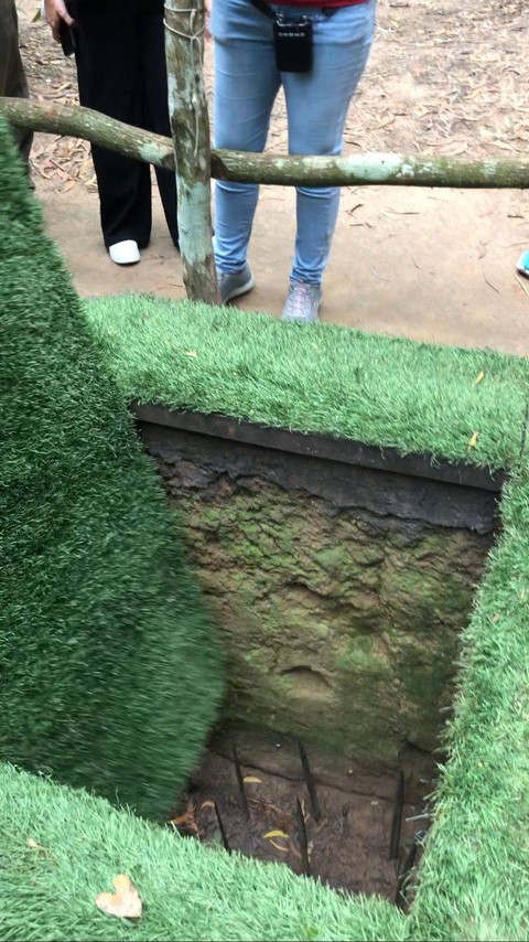 Jebakan di Cu Chi Tunnels. Foto: Andreas Ricky Febrian/kumparan