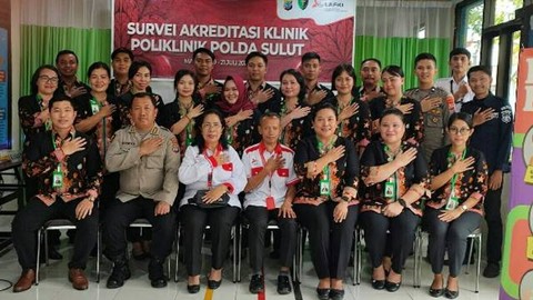Pelaksanaan survei akreditasi terhadap Poliklinik Polda Sulawesi Utara oleh LAFKI beberapa waktu lalu. (foto: istimewa)