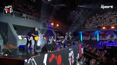 Andra and The Backbone buka acara Bahkan Voli. Foto: Youtube Vindes