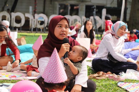 Keseruan kumparanMOM Playdate di Taman Komunitas kumparan, Jakarta, Minggu (27/8/2023).  Foto: Fitra Andrianto/kumparan
