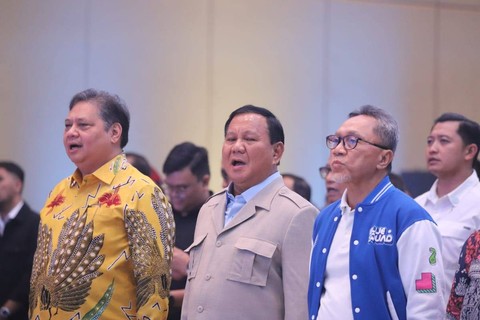Sejumlah tokoh di acara Pembukaan Bimtek dan Perayaan HUT PAN ke 25 di Hotel Sultan Jakarta, Senin (28/8/2023). Foto: Fitra Andrianto/kumparan