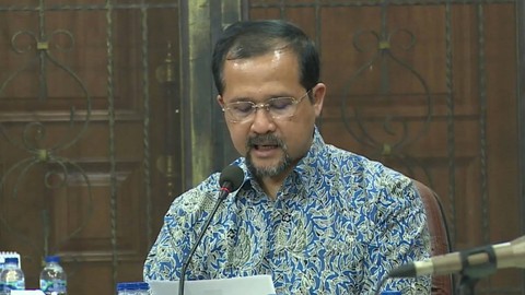 Anggota Tim 8 Koalisi Perebuhan Iftitah Sulaiman memberikan keterangan saat penyampaian hasil rapat Majelis Tinggi Partai Demokrat, Jumat (1/9/2023).   Foto: YouTube