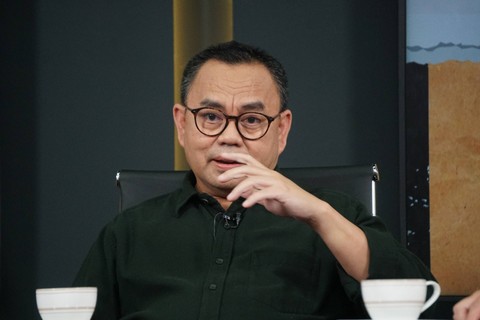 Anggota Tim 8 Koalisi Perubahan dan Persatuan (KPP) Sudirman Said dalam program talkshow Info A1 kumparan. Foto: Iqbal Firdaus/kumparan