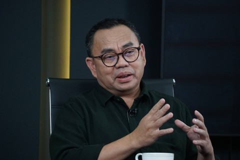 Anggota Tim 8 Koalisi Perubahan dan Persatuan (KPP) Sudirman Said dalam program talkshow Info A1 kumparan. Foto: Iqbal Firdaus/kumparan