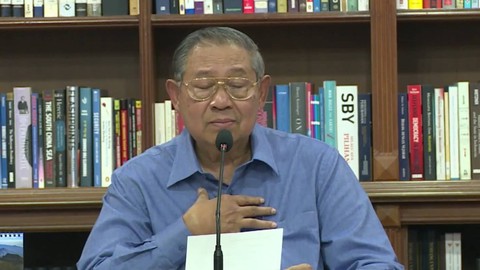 Ketua Majelis Tinggi Demokrat Susilo Bambang Yudhoyono (SBY) memberikan keterangan hasil rapat Majelis Tinggi Partai Demokrat, Jumat (1/9/2023). Foto: YouTube