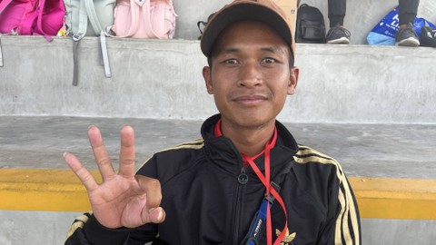 Coach Hidayat di MilkLife Soccer Challenge Batch 2. Foto: Antika Fahira/kumparan