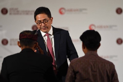 Chairman ASEAN Business Advisory Council (ASEAN-BAC) sekaligus Ketua Umum Kadin Indonesia Arsjad Rasjid di ASEAN Future Generation Business Forum di Ritz Carlton Pacific Place, Sabtu (2/9/2023). Foto: Dok. Antara