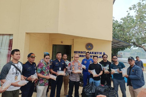 Polisi gagalkan penyelundupan 350 ribu baby lobster di Curug, Tangerang.  Foto: Dok. Istimewa