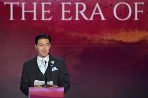 UNICEF East Asia & Pacific Regional Ambassador, Choi Siwon, menyampaikan pidatonya pada hari kedua ASEAN Business Investment Summit (ABIS) 2023 yang merupakan rangkaian KTT ASEAN, di Jakarta, Senin (4/9/2023). Foto: Zabur Karuru/ANTARA FOTO