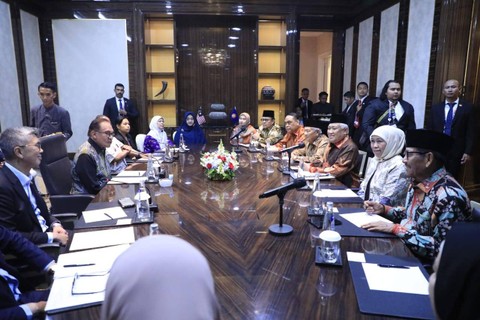 Perdana Menteri Malaysia Dato Seri Anwar Ibrahim menerima Delegasi Tokoh Islam Indonesia, di Jakarta, 4 September 2023. Foto: Dok. Istimewa
