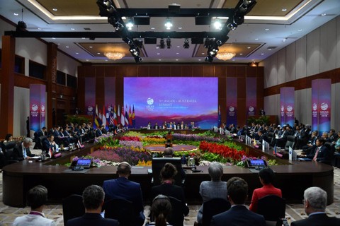 Presiden Joko Widodo memimpin KTT ke-3 ASEAN-Australia di Jakarta Convention Center, Kamis (7/9/2023). Foto: Rommy Pujianto/Media Center KTT ASEAN 2023/ANTARA FOTO