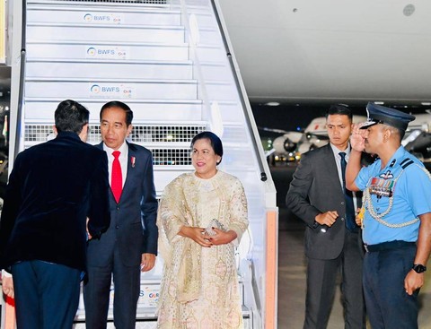 Presiden Jokowi tiba di New Delhi Foto: Laily Rachev/Biro Pers Sekretariat Presiden