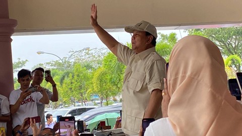 Bacapres dari Koalisi Indonesia Maju, Prabowo Subianto, melakukan kunjungan ke Kota Padang, Sumatera Barat (Sumbar), Sabtu (9/9).  Foto: Dok. Istimewa